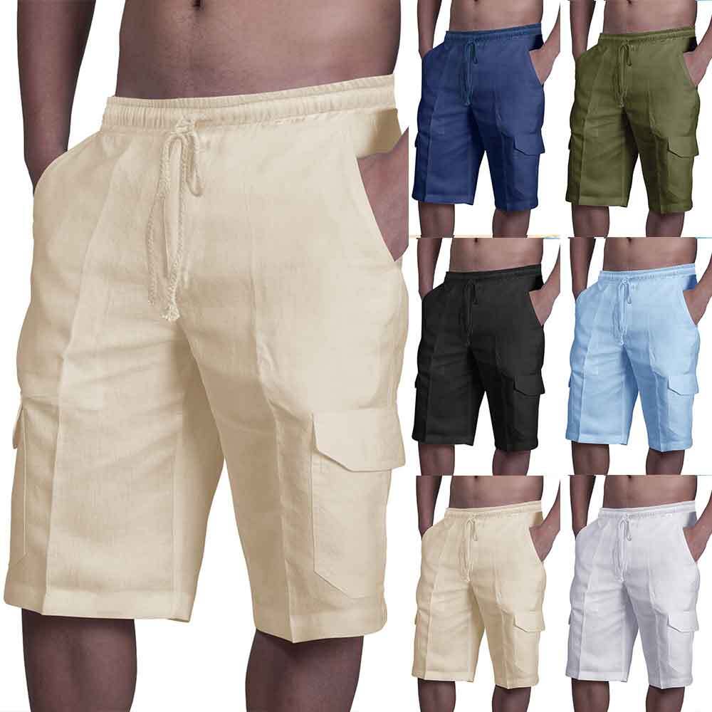 Koton Herren Badehose – Palmendruck, Mit Drawstring & Taschen, Blau, Aus 100 % Polyester