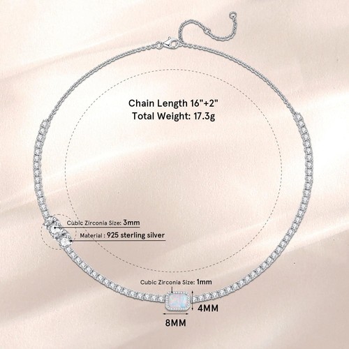 S925 Sterling Silver Tennis Necklace Birthday Gifts for Mom Women,Special one - Picture 2 of 6