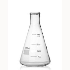 PYREX 4980-1L, 1000mL Narrow Mouth Erlenmeyer Flasks w/ Heavy Duty Rim (Single)
