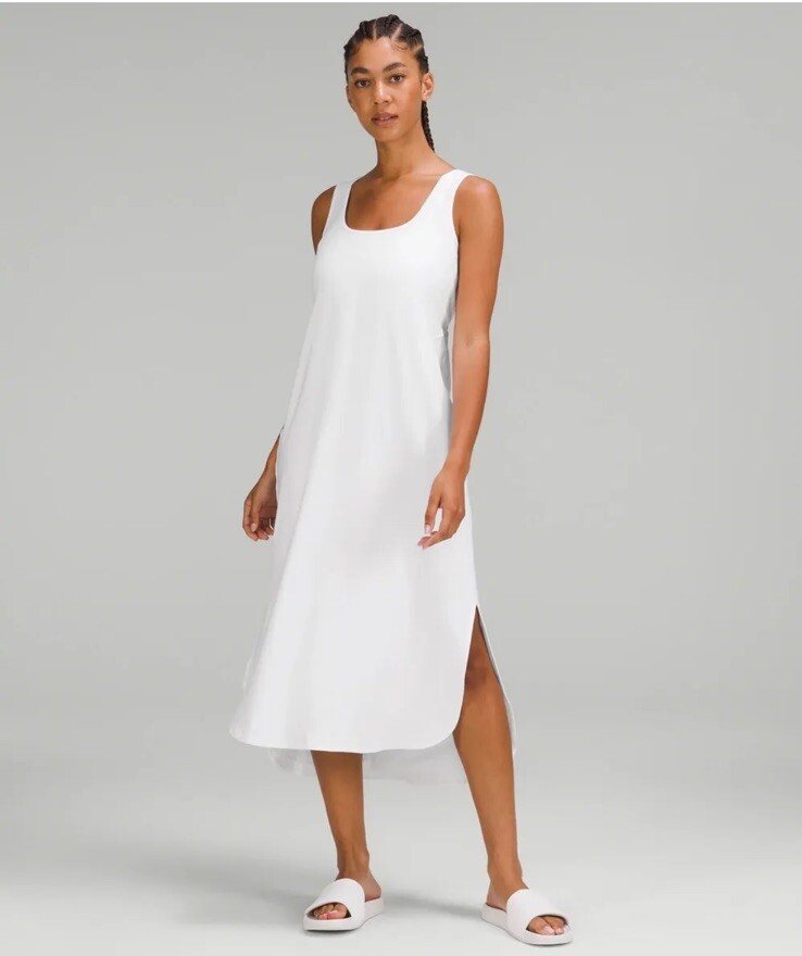 Lululemon Pima Cotton Open Back Midi Dress NWT Sizes 10 12