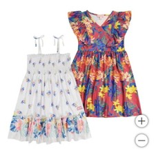 2-pack Tommy Bahama Kids' Dress, Pink White Floral, Sundress, Girls' 2T, NEW