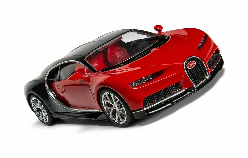 Airfix 1:43 Bugatti Chiron Kit Di Modello In Plastica Set Iniziale - A55005 - Immagine 2 di 4