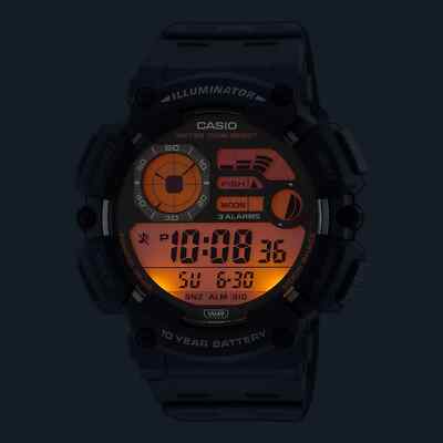 Casio WS1500H-1AV Chronograph Watch Illuminator 3 Alarms Moon 