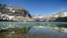 Landscape mountains water canada nature outdoors Custom Gaming Mat Desk