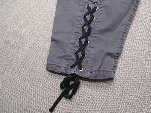 Lane Bryant Jeans Women's Size 16 Gray Drawstring on bottom Tapered - Picture 13 of 14