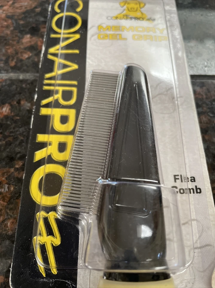 Peine antipulgas amarillo para perro Conairpro Pgrdfc, sin PGRDFC.  Nuevo Foto 2 de 4