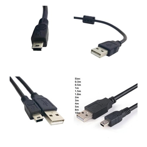 Langes und zuverlässiges 2M Mini USB Kabel Typ B 5 Pin Schnelle Daten Sync Lade - Picture 10 of 24