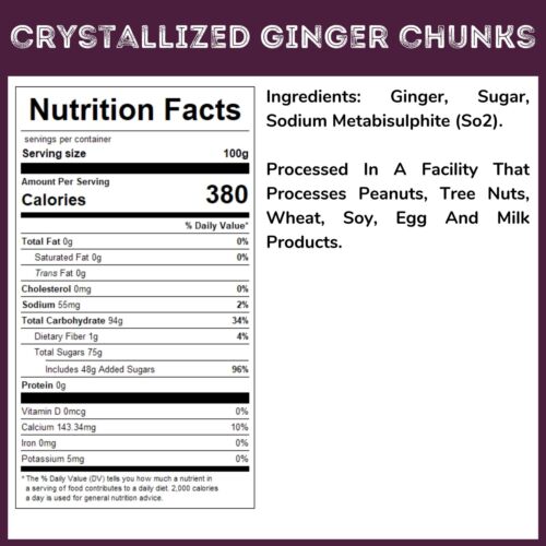 Crystallized Ginger Chunks - Pick a Size - Free Expedited Shipping! - Picture 3 of 8