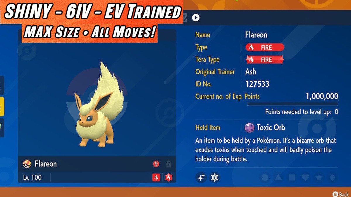 EEVEE SHINY 6IV + Any Item | Ready for competitive battle! | Pokemon  Scarlet & Violet | Fast Delivery