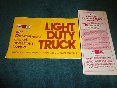 1977 CHEVROLET TRUCK OWNER'S MANUAL SET / ORIG GUIDE BOOK & MAINTENANCE