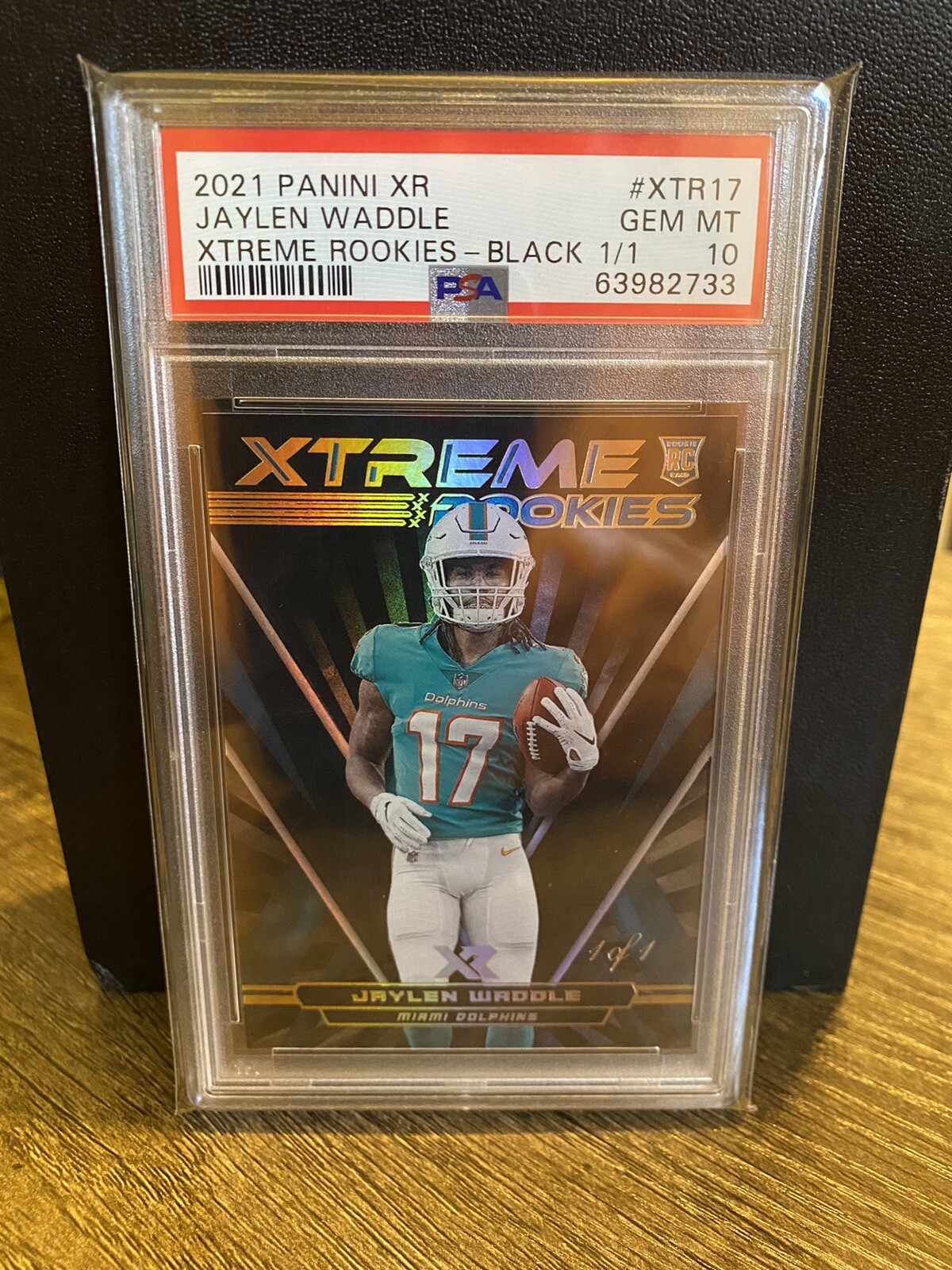Jaylen Waddle Panini XR Xtreme Rookies #XTR17 Black 1/1