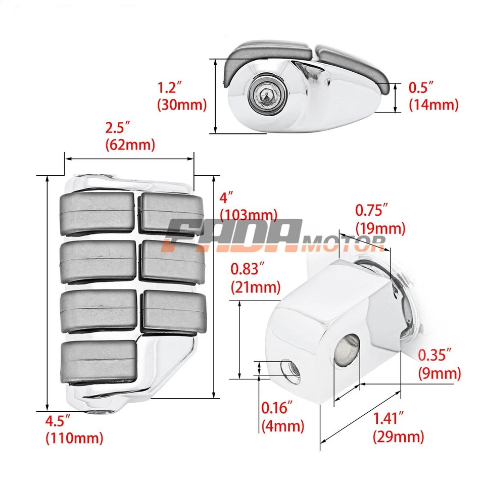 Rear Passenger Foot Peg Footrest for Honda VT1300CX CT Fury Interstate 2010-2015 - Image 3 of 4