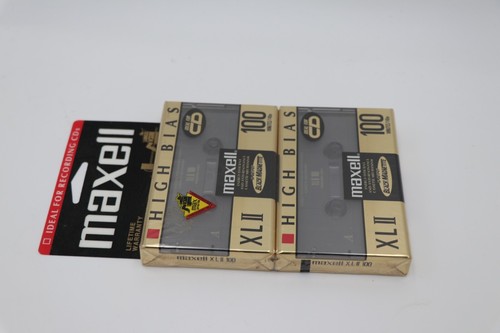 Confezione 2 nastri cassette audio Maxell XLII-S 100 minuti vuoti ad alto bias NUOVI - Foto 4 di 5