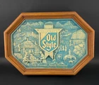 Vintage 1980's Heileman Old Style Beer Plastic Beer Brewery Bar Sign 16x22 Size