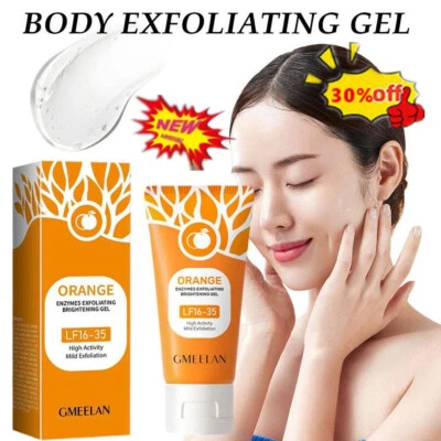 50g Orange Enzymes Facial Skin Exfoliating Brightening Scrub Gel Free Shipp QXO - Bild 1 von 4