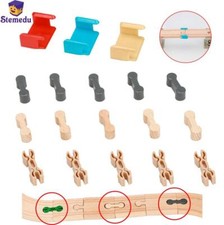 10PCS Wooden Railway Train Track Connector FixerBulk Track Accessories Connector