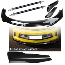 Front Bumper Lip Splitter Spoiler Body Kit Side Skirt For Chevy Camaro G++