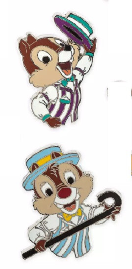 Disney Dapper Chip & Dale 2 pin set