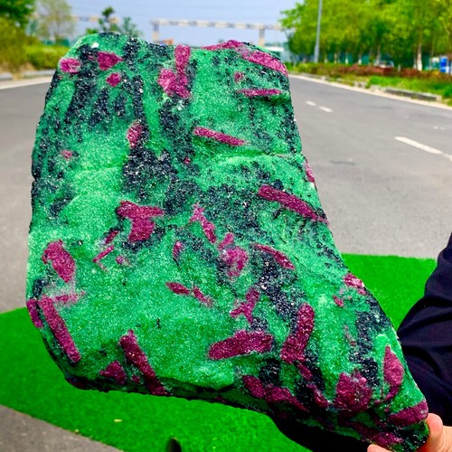 12.27LB Natural green Ruby zoisite (anylite) crystal Chakra Healing Energy - Picture 12 of 21