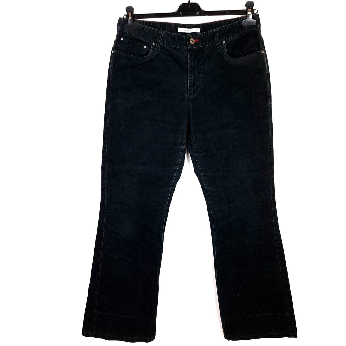 TOMMY HILFIGER Women Jeans Size UK12 (W32 L30) Grey Bootcut