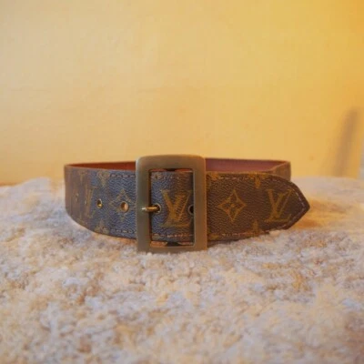 Selten vintage Original Louis Vuitton Monogram Logo Gürtel Belt braun 77cm - Bild 1 von 4