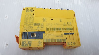 B&R X20 SI 9100 Safety Module Rev. F7 with X20 BM 33 Base Module - Excellent Con