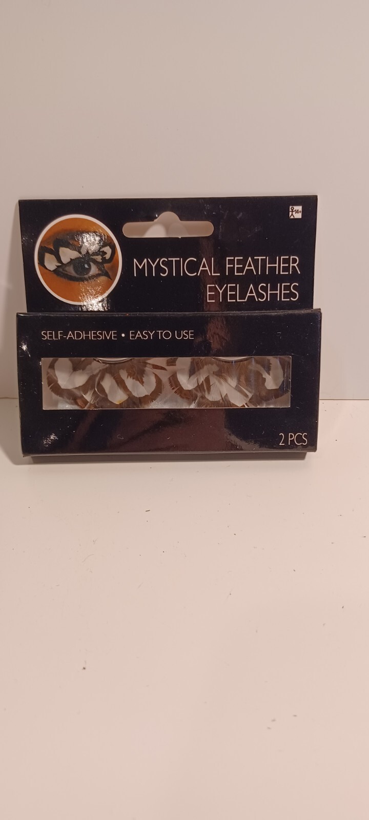 Dark Brown Mystical Feather Eyelashes - Halloween Accessories, NEW