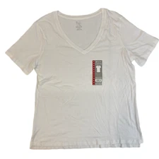 NWT Member's Mark Essential V-Neck Tee White XL