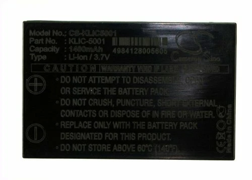 Аккумулятор 1400 мАч для KODAK KLIC-5001, 1054062 - Изображение 4 из 4