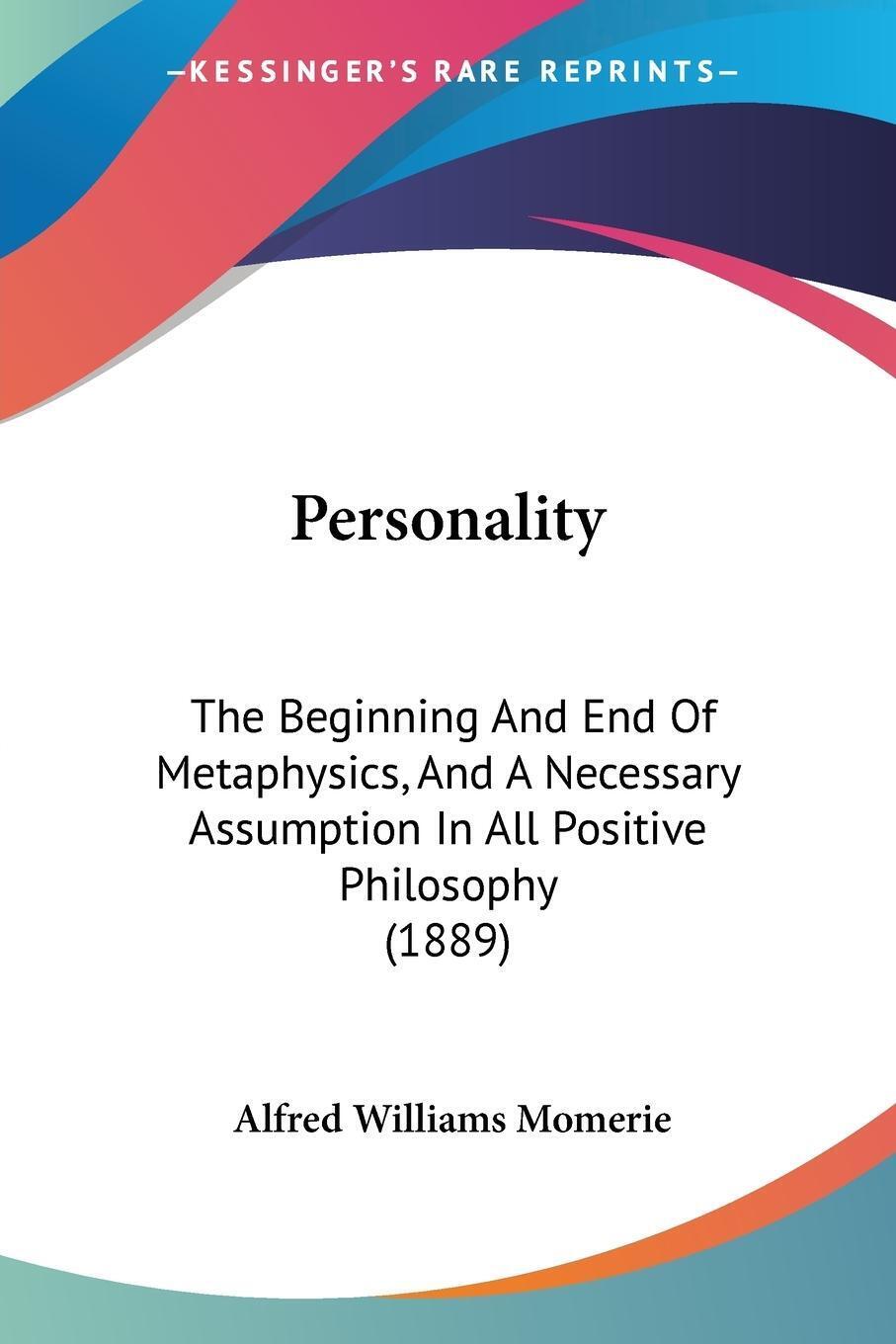 Personality Alfred Williams Momerie Taschenbuch Paperback Englisch