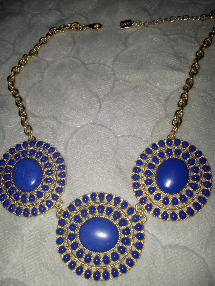 Chaps заявление ожерелье королевский синий и золотой новый без ЯРЛЫКОВ 18» GB8 - Изображение 3 из 3