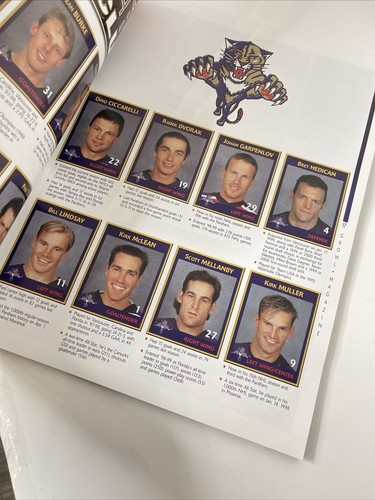 Programma Florida Panthers GROWL NHL 1999 con biglietto Olaf Kolzig - Foto 5 di 5
