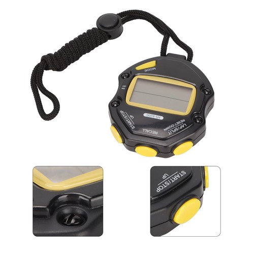Electronic Stopwatch 2 Line Display 20 Lap Memory Digital Sports Stopwatch - Picture 10 of 12