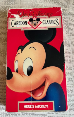 WALT DISNEY ~ CARTOON CLASSICS #1 ~ HERE'S MICKEY! ~ VHS
