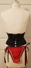 Cadolle Paris & Agent Provocateur Black Corset & Red Bottom Set