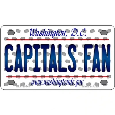 Washington DC Capitals Fan Novelty Metal License Plate Tag Sign Auto Bike USA - Image 1 of 4