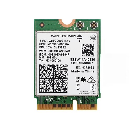 AX211NGW WiFi 6E Tri Band 2.4G/5G/6Ghz Wifi Card Bluetooth 5.3 AX211 M.22631 - Afbeelding 4 van 8