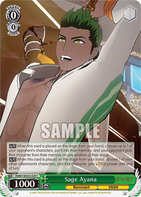 Sage Ayana - RWBY/WX03-029 - C Near Mint Weiss Schwarz RWBY
