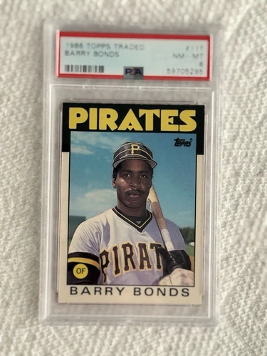 1986 Topps Traded Barry Bonds Rookie Card #11T PSA 8 HOF