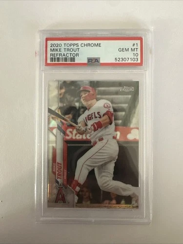 2020 Topps Chrome Mike Trout Refractor #1 Angels PSA 10 GEM MINT