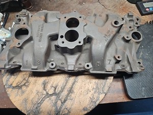 Chevy 350 2bbl Racing Intake Manifold Cast Iron Sbc 5.7 Chevrolet GM OEM 6263752