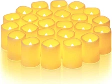 Homemory 24Pk Flickering Flameless Votive Candles, 200+Hour Electric Fake Candle