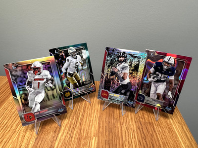 2025 Bowman University Chrome Football - Select Your Parallel/Refractor 25% OFF!
