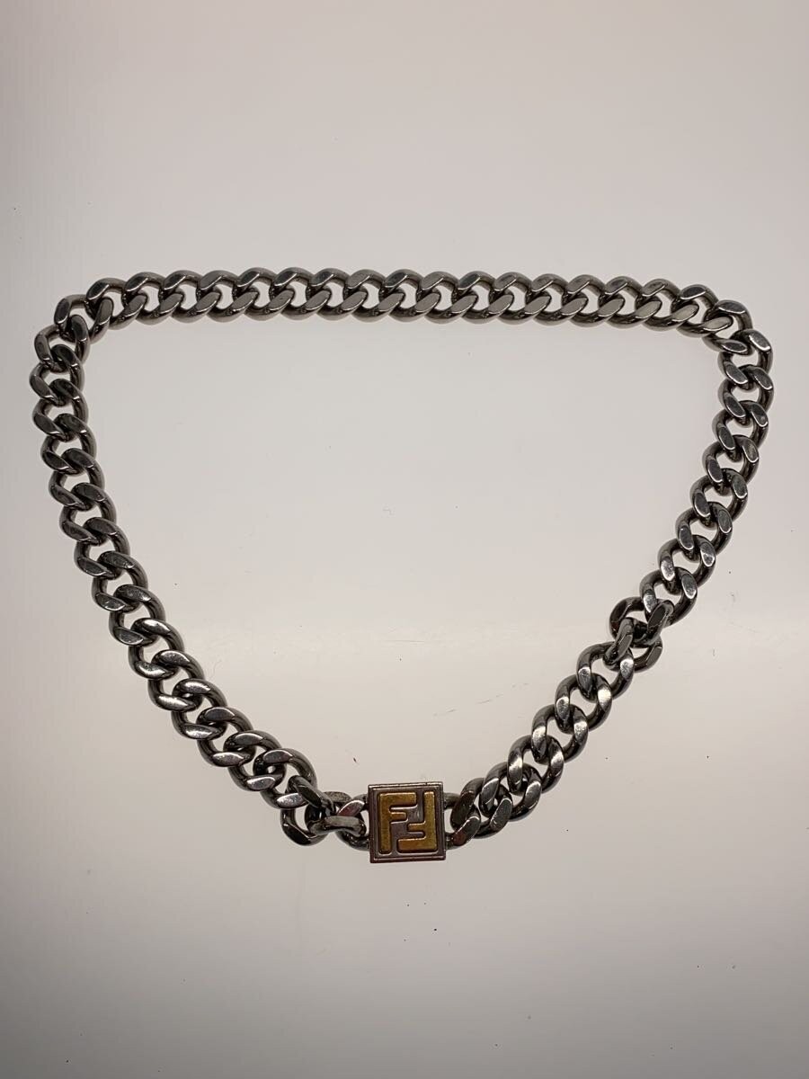 Fendi チェーン FENDI FF Logo Cuban Necklace for Men Authentic H:0.59” W