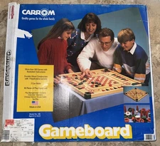 Vintage Carrom Game Board Table Model 100 Accessories & Instructions Complete