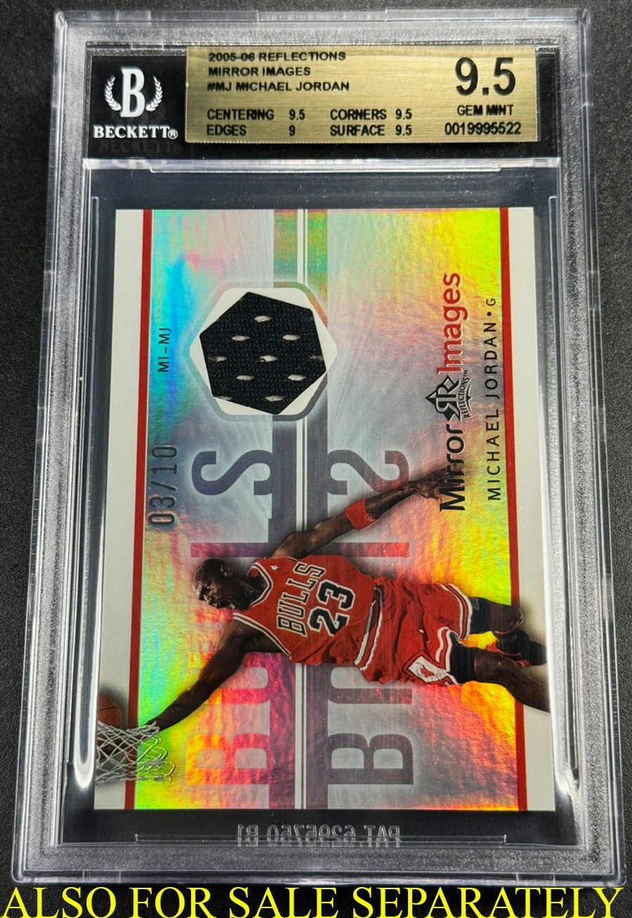 MICHAEL JORDAN 2006 UPPER DECK ULTIMATE COLLECTION GAME JERSEY AUTO /75 PSA 8 MJ view 15