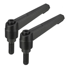 2pcs M8 x 20mmThread Push Button Ratchet Level Adjustable Handle Male Stud