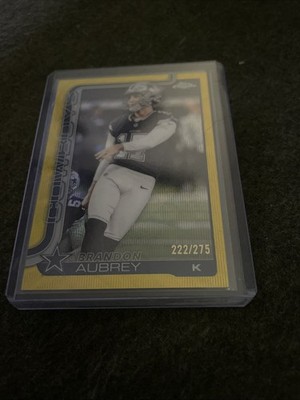 2025 Topps Chrome Brandon Aubrey /275 Yellow !! Dallas Cowboys Kicker!