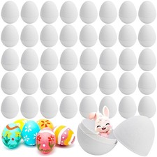 40 Pcs DIY Blank Paper Mache Easter Eggs, 3 Inch Blank Paper DIY Craft Eggs, ...
