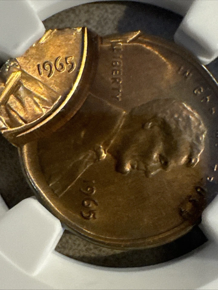 1965 LINCOLN MEMORIAL CENT/PENNY GORGEOUS DOUBLE STRUCK NGC UNCIRCULATED 2 DATES - Image 3 of 4